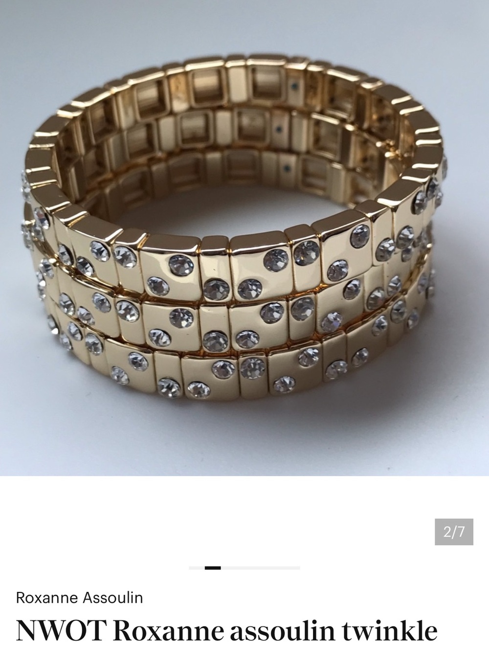 Set of three Roxanne Assoulin twinkle twinkle Stretch Bracelets - Picture 4 of 8